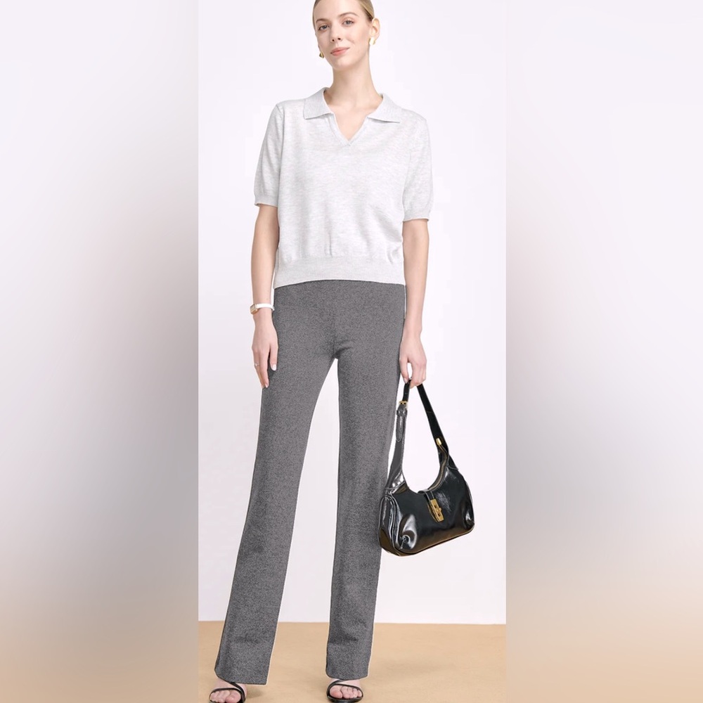 NWT Tapata Boot-Cut High Waist Pants in Charcoal, Size XL